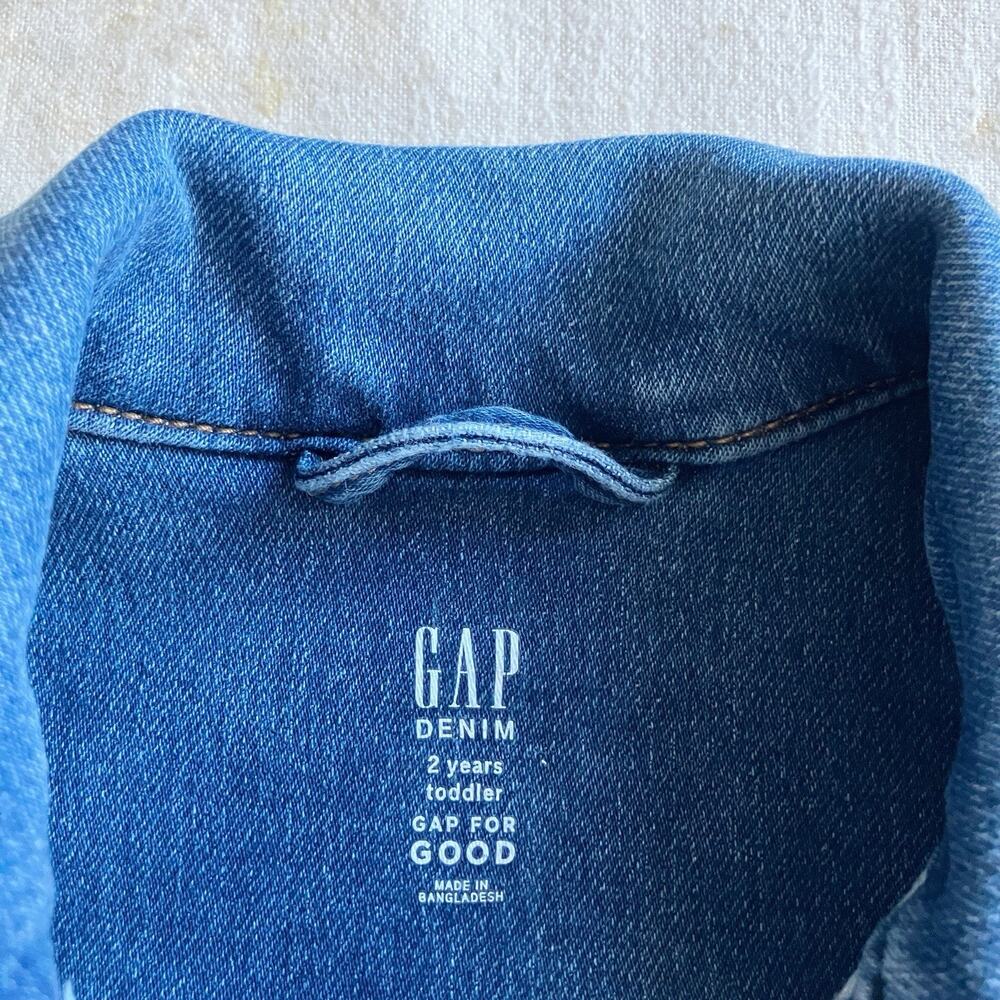 Gap for Good 2 2T Denim Jacket Blue Jean Medium Wash Unisex Gender Neutral - Picture 3 of 6